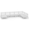 vidaXL Set Salotto da Giardino 8 pz in Legno Massello di Pino Bianco