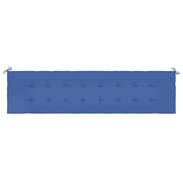 vidaXL Cuscino per Panca Blu Reale 200x50x4 cm in Tessuto Oxford