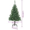 vidaXL Albero di Natale con 300 LED con supporto Verde 210 cm PVC