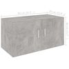 vidaXL Armadietto Parete Grigio Cemento 80x39x40 cm Legno Multistrato