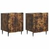 vidaXL Armadio da Notte 2 pz Rovere Fumo 43 x 34,5 x 52 cm