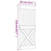 vidaXL Porta Scorrevole con Set Hardware 85x210 cm Legno Massello Pino