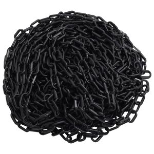 vidaXL Catena Segnaletica Nera 30 m &Oslash;4 mm in Plastica