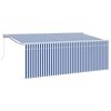 vidaXL Tenda retrattile Blu 350 x 200 cm Tessuto