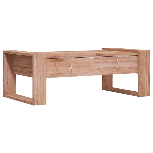 vidaXL Tavolino da Salotto 110x60x40 cm in Legno Massello di Teak
