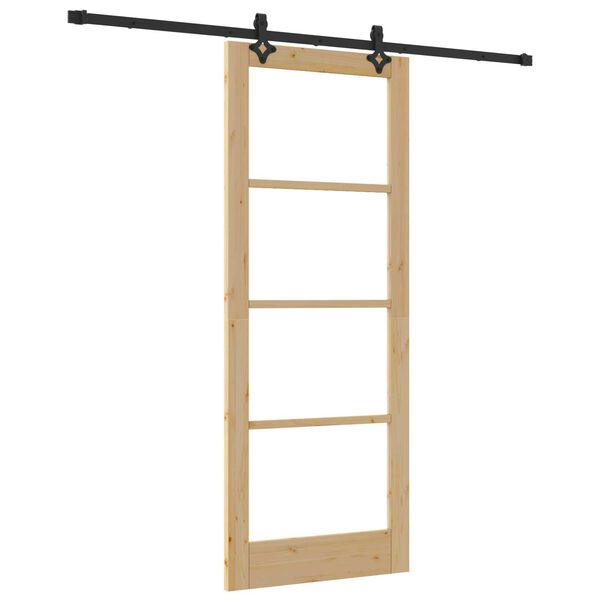 vidaXL Porta scorrevole Naturale 83 x 211 cm