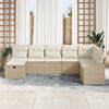 vidaXL Set Divano da Giardino 8 pcs Beige 55 x 62 x 69 cm Poly Rattan