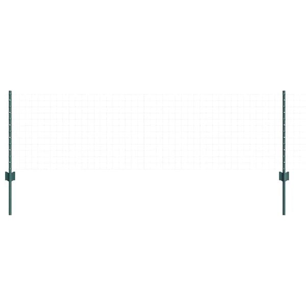 vidaXL Palo della recinzione 11 pcs Verde 100 cm Acciaio