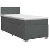 vidaXL Letto box spring con materasso Grigio Scuro 90 x 190 cm Tessuto