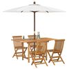vidaXL Set da Pranzo per Giardino 5 pcs Marrone Legno di teak solido