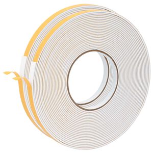 vidaXL Nastro adesivo in schiuma 2 pcs Bianco 10mm x 10m Schiuma CR