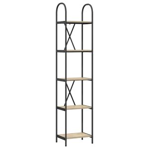 vidaXL Libreria 5 livelli 40 x 30 x 183 cm Legno ingegnerizzato
