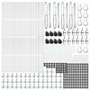 vidaXL Palo della recinzione 52 pcs Grigio 3,2 x 3,2 x 83,5 cm Acciaio