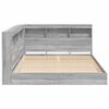 vidaXL Letto Libreria Grigio sonoma 150 x 200 cm Legno multistrato