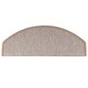 vidaXL Tappetini per scale 15 pz 65x24x4 cm Marrone chiaro Semicircolari Grandi