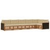 vidaXL Set di divani da esterno 6 pz Naturale e Beige Poliestere
