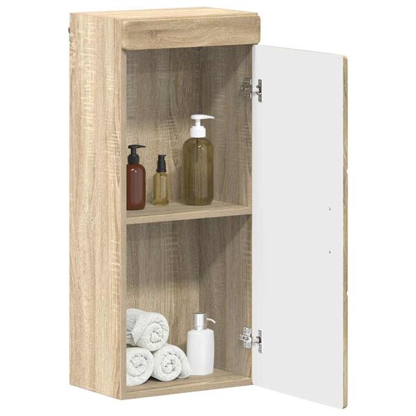 vidaXL Armadio da bagno a muro TULUM Rovere Sonoma 37 x 24,5 x 86 cm