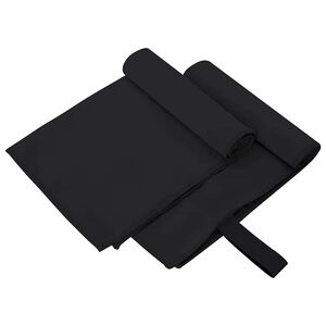 vidaXL Asciugamani Sportivi 2 pcs Nero 50 x 30 cm