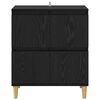 vidaXL Credenza Rovere Nero 60 x 35 x 70 cm Legno multistrato