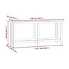 vidaXL Banco da Lavoro Grigio 180x50x80 cm in Legno Massello di Pino