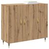 vidaXL Credenza Rovere artigianale 90 x 34 x 80 cm Legno multistrato