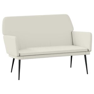 vidaXL Panca Crema 108x79x79 cm in Velluto