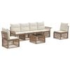 vidaXL Set Divano da Giardino 7 pcs Beige polyrattan