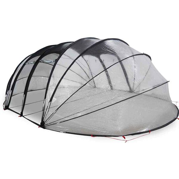 vidaXL Tenda da piscina a cupola Trasparente 538 x 440 x 204 cm PVC
