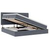vidaXL Letto con contenitore LED e materasso Grigio Scuro 200 x 200 cm