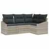 vidaXL Set Divano da Giardino 4 pz Grigio chiaro polyrattan