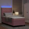 vidaXL Letto a molle con materasso con led Rosa 100 x 200 cm Velluto