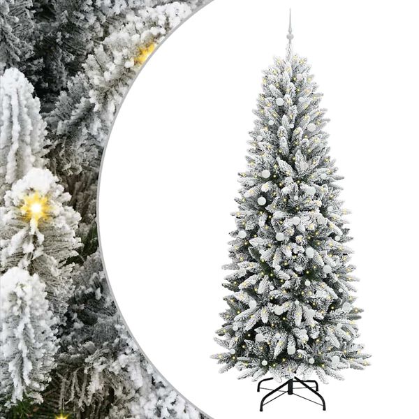 vidaXL Albero di Natale artificiale con 300 LED Bianco 240 cm