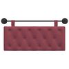 vidaXL Testata appesa Rosso Vino 110 x 55 x 7 cm Tessuto