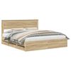 vidaXL Struttura del letto con cassetto Rovere Sonoma 180 x 200 cm