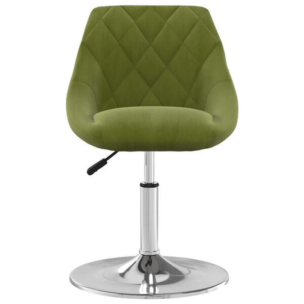 vidaXL Sedie da Pranzo Girevoli 2 pz Verde Chiaro in Velluto