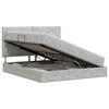 vidaXL Letto con contenitore e materasso Grigio Chiaro 160 x 200 cm