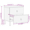 vidaXL Comodini 2pz 40x33x46 cm in Legno Massello di Mango