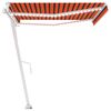 vidaXL Tenda Automatica Sensore Vento e LED 450x350 cm Arancio Marrone