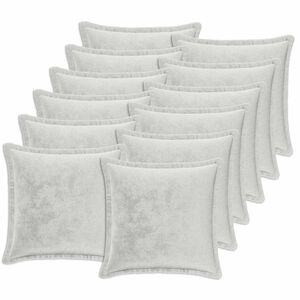vidaXL Cuscino da Lanciare 12 pz HOUTEN Grigio Chiaro 40 x 40 cm