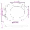 vidaXL Sedile del WC Bianco 44,8 x 37,3 x 4,2 cm Duroplast