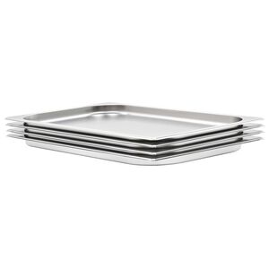 vidaXL Contenitori Gastronorm 4 pz GN 1/1 20 mm in Acciaio Inox
