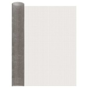 vidaXL Rete per schermatura 80 x 1000 cm 3 Mesh Argento