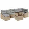 vidaXL Set Divano da Giardino 8 pcs Beige polyrattan