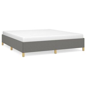 vidaXL Giroletto senza Materasso Grigio Scuro 160x200 cm Tessuto