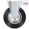 vidaXL Rotelle Fisse 12 pz 200 mm