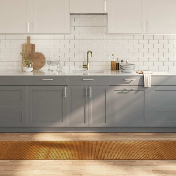 vidaXL Tappeto Rettangolare Marrone 60x400 cm in Bamb&ugrave;