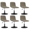 vidaXL Sedie da Pranzo Girevoli 6 pz Grigio Chiaro in Velluto