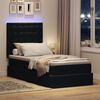 vidaXL Letto con contenitore e LED con led Nero 90 x 200 cm Velluto