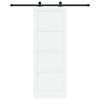 vidaXL Porta scorrevole Bianco e Nero 78 x 211 cm Pino massello