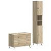 vidaXL Set di Armadi da Bagno da 2 Pezzi BREDA Rovere Sonoma